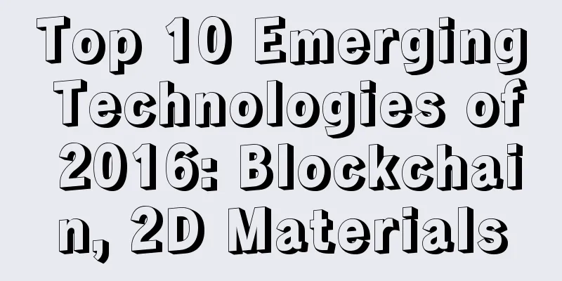 Top 10 Emerging Technologies of 2016: Blockchain, 2D Materials