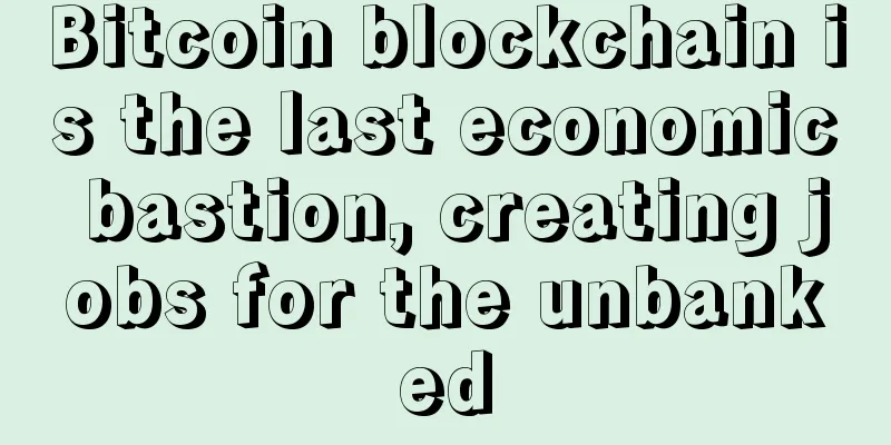 Bitcoin blockchain is the last economic bastion, creating jobs for the unbanked