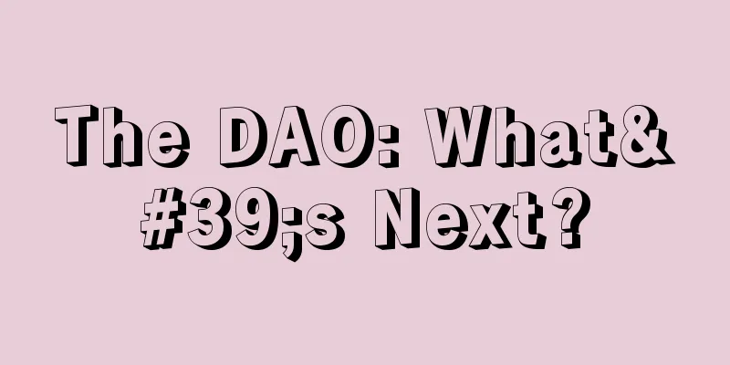 The DAO: What's Next?