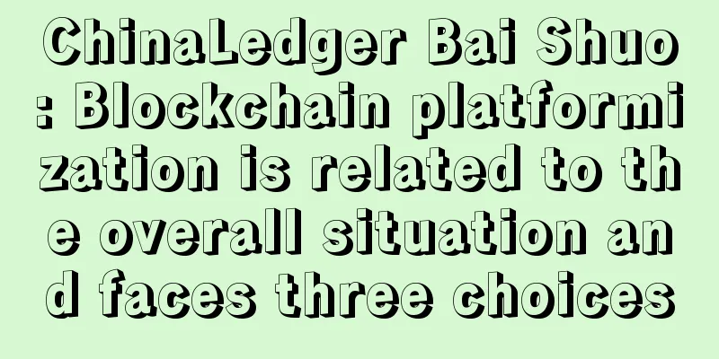 ChinaLedger Bai Shuo: Blockchain platformization is related to the overall situation and faces three choices