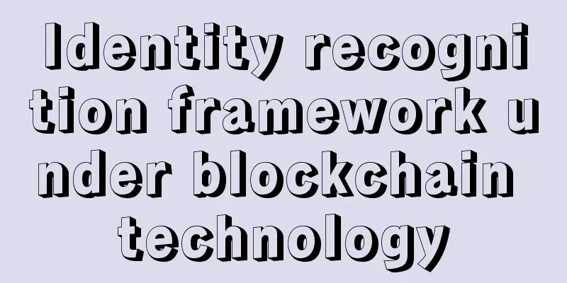 Identity recognition framework under blockchain technology