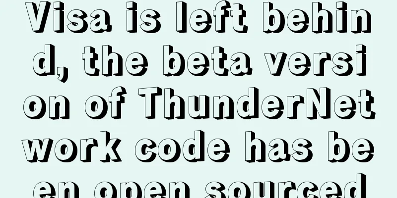 Visa is left behind, the beta version of ThunderNetwork code has been open sourced