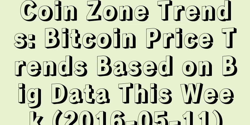 Coin Zone Trends: Bitcoin Price Trends Based on Big Data This Week (2016-05-11)