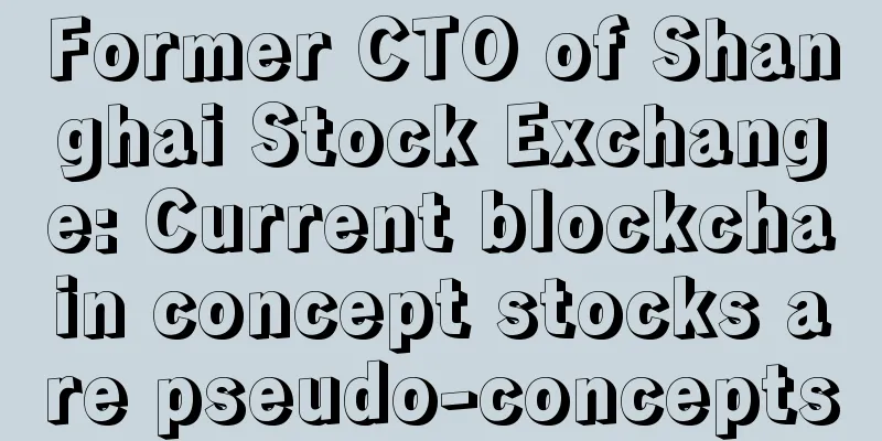 Former CTO of Shanghai Stock Exchange: Current blockchain concept stocks are pseudo-concepts