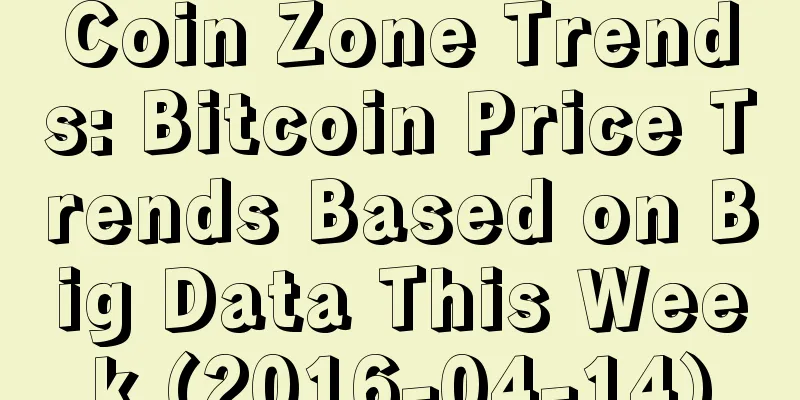 Coin Zone Trends: Bitcoin Price Trends Based on Big Data This Week (2016-04-14)