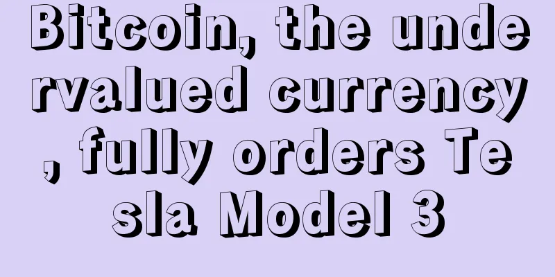 Bitcoin, the undervalued currency, fully orders Tesla Model 3