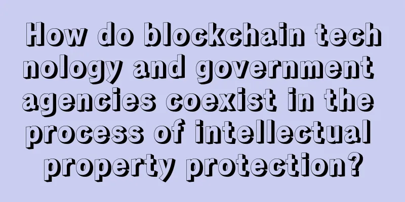How do blockchain technology and government agencies coexist in the process of intellectual property protection?
