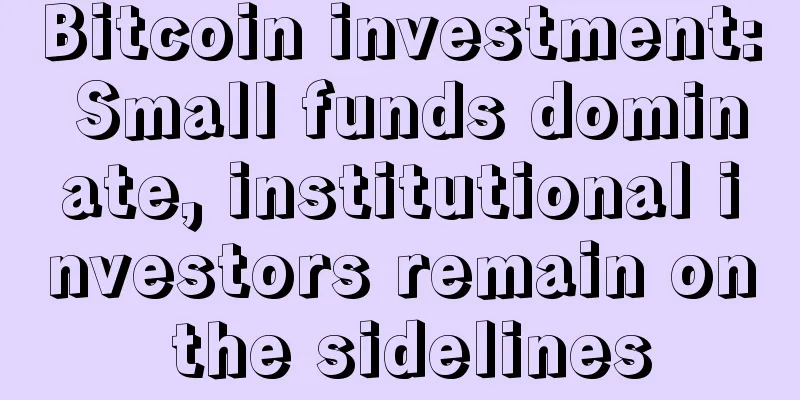 Bitcoin investment: Small funds dominate, institutional investors remain on the sidelines