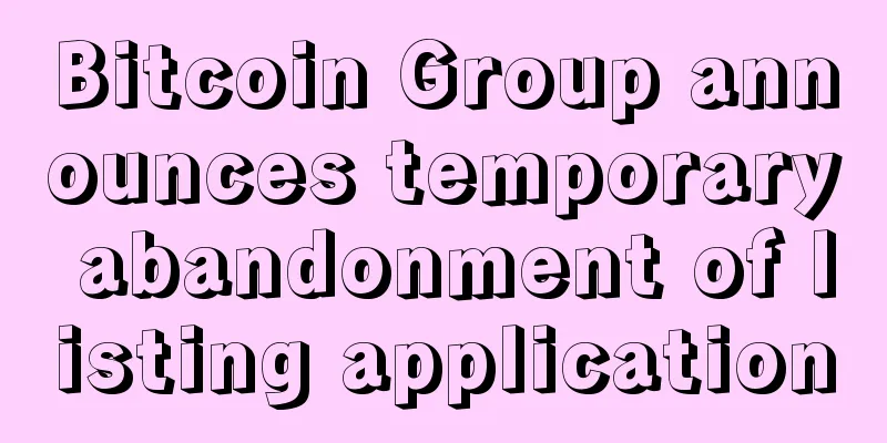 Bitcoin Group announces temporary abandonment of listing application