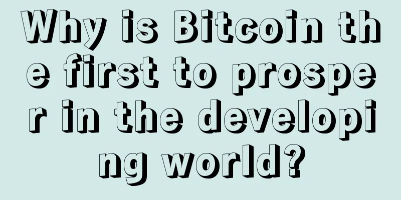 Why is Bitcoin the first to prosper in the developing world?