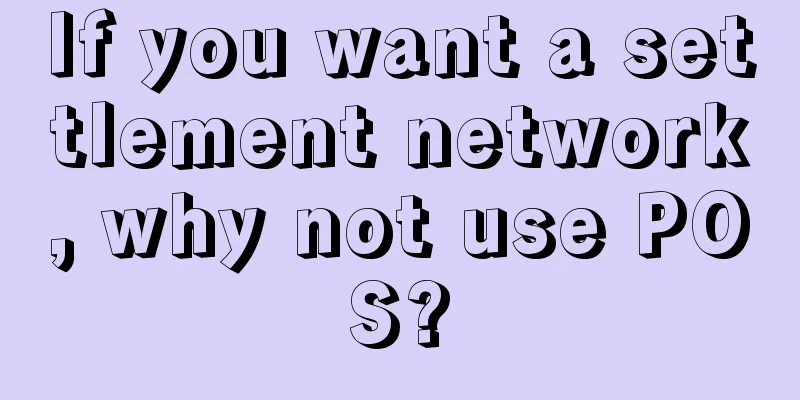 If you want a settlement network, why not use POS?