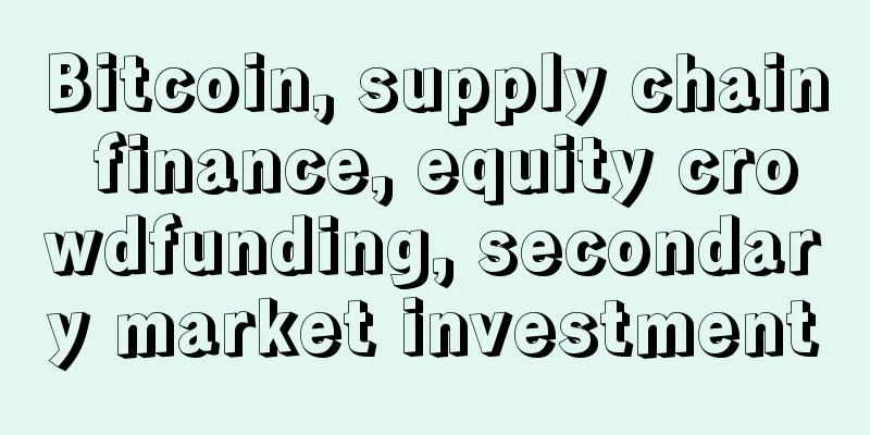 Bitcoin, supply chain finance, equity crowdfunding, secondary market investment