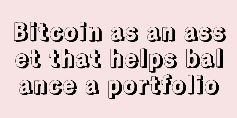 Bitcoin as an asset that helps balance a portfolio