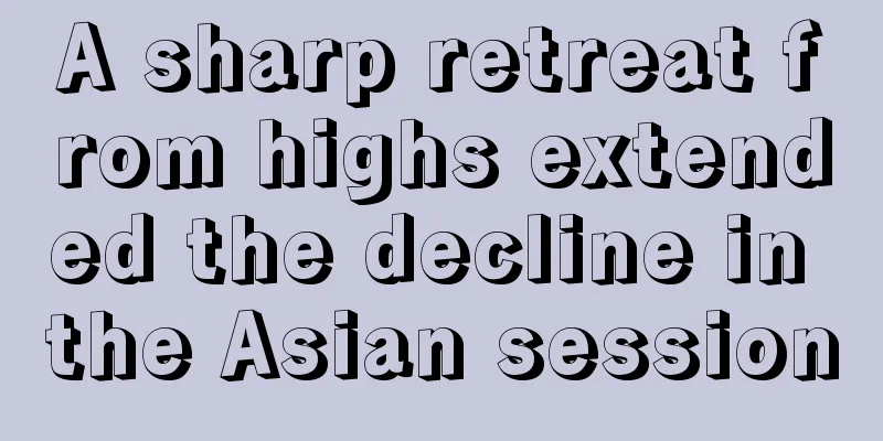 A sharp retreat from highs extended the decline in the Asian session