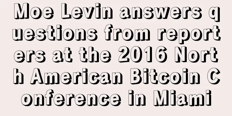Moe Levin answers questions from reporters at the 2016 North American Bitcoin Conference in Miami