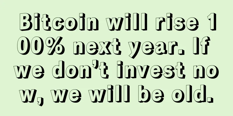 Bitcoin will rise 100% next year. If we don’t invest now, we will be old.