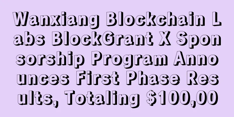Wanxiang Blockchain Labs BlockGrant X Sponsorship Program Announces First Phase Results, Totaling $100,000