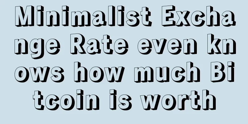 Minimalist Exchange Rate even knows how much Bitcoin is worth