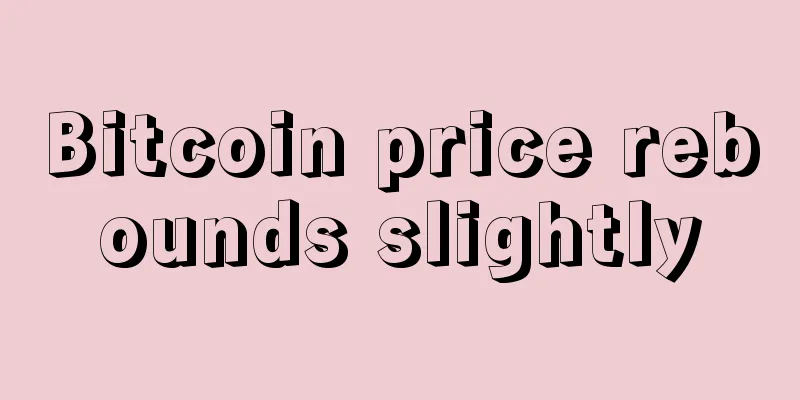Bitcoin price rebounds slightly