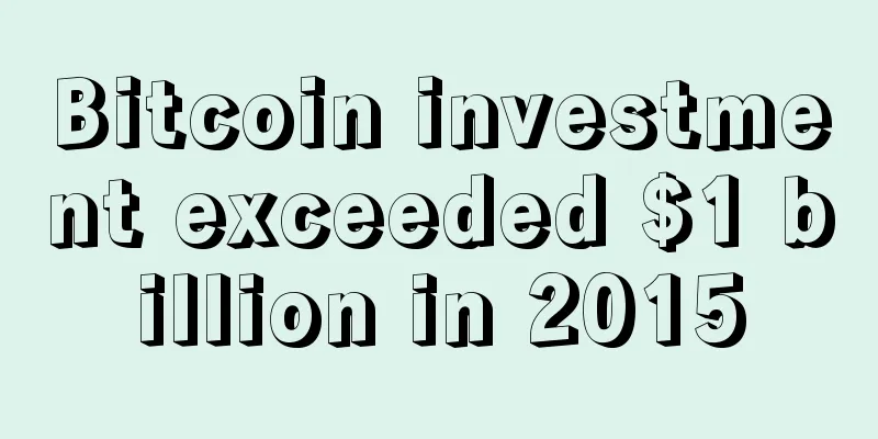 Bitcoin investment exceeded $1 billion in 2015