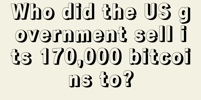 Who did the US government sell its 170,000 bitcoins to?