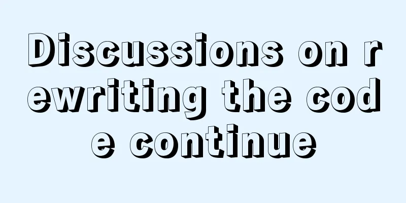 Discussions on rewriting the code continue