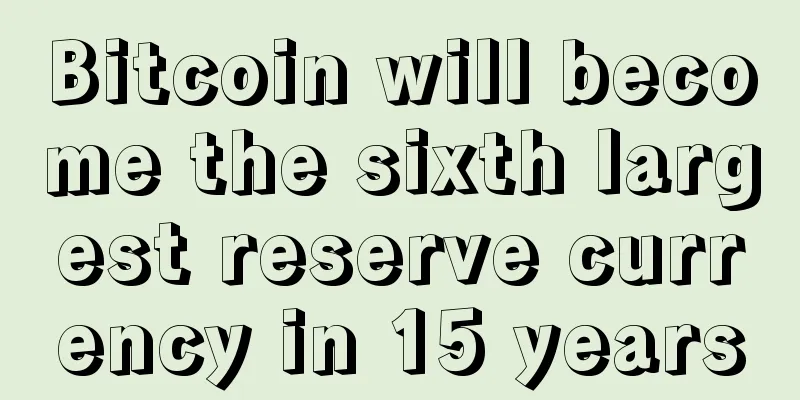 Bitcoin will become the sixth largest reserve currency in 15 years