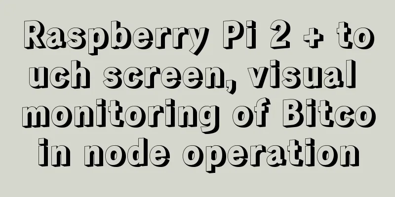 Raspberry Pi 2 + touch screen, visual monitoring of Bitcoin node operation