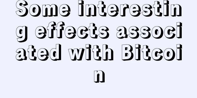 Some interesting effects associated with Bitcoin