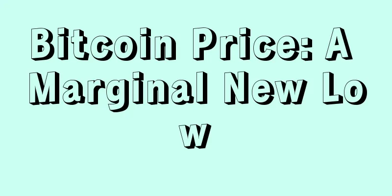 Bitcoin Price: A Marginal New Low