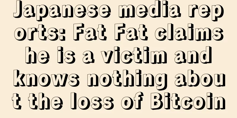 Japanese media reports: Fat Fat claims he is a victim and knows nothing about the loss of Bitcoin