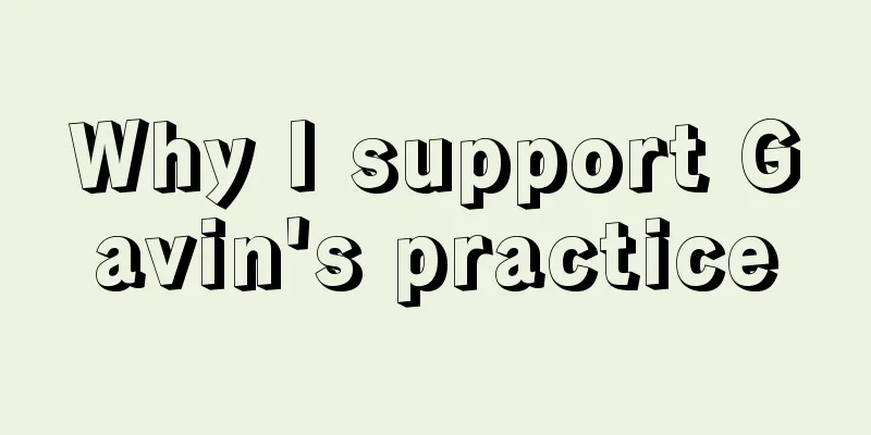 Why I support Gavin's practice