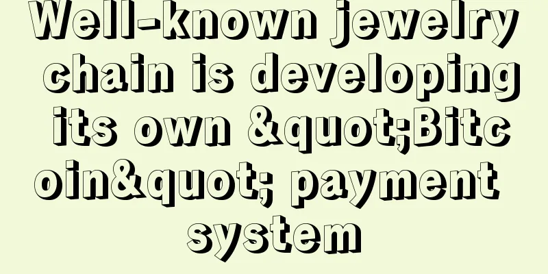 Well-known jewelry chain is developing its own "Bitcoin" payment system