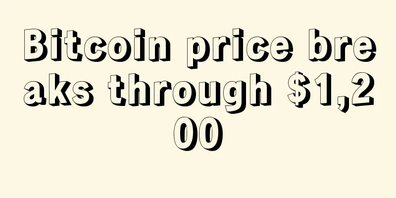Bitcoin price breaks through $1,200