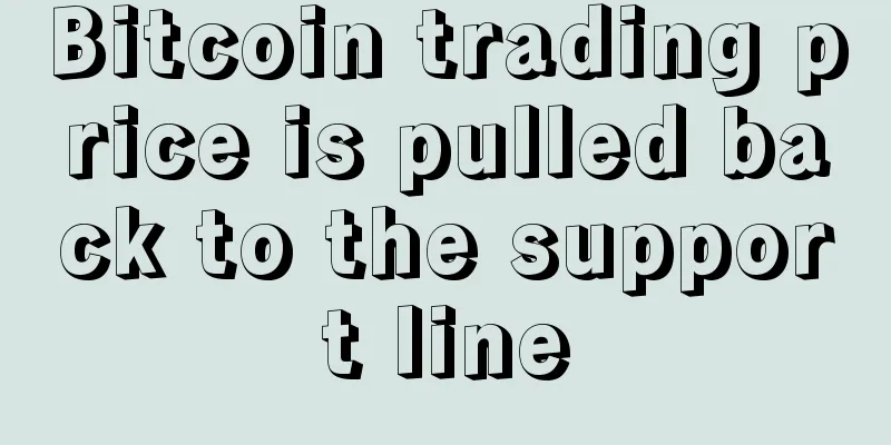Bitcoin trading price is pulled back to the support line