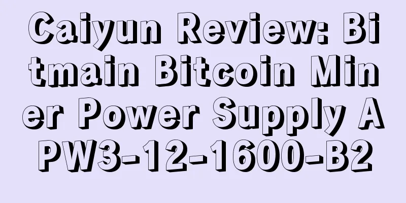Caiyun Review: Bitmain Bitcoin Miner Power Supply APW3-12-1600-B2
