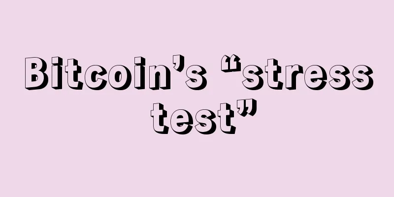 Bitcoin’s “stress test”